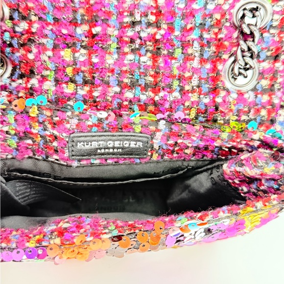 NWOT Kurt Geiger London Mini Mayfair Tweed bag - Picture 4 of 4